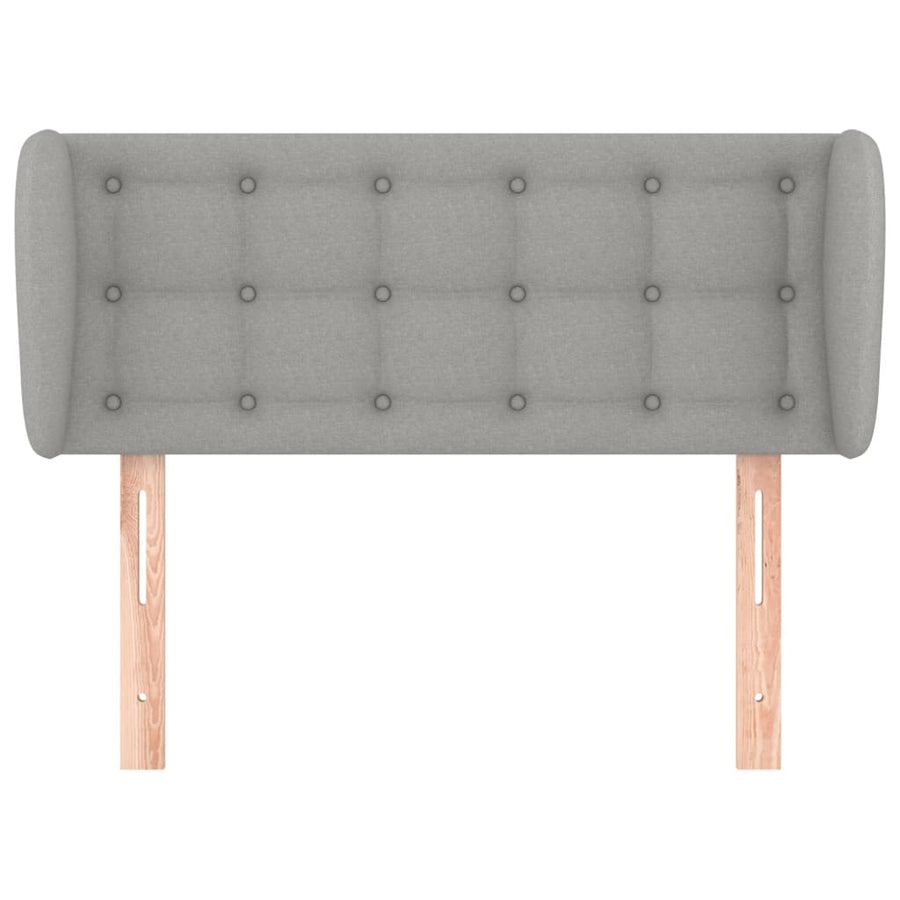 Hoofdbord Met Randen Stof 103 x 23 x 78/88 cm Lichtgrijs