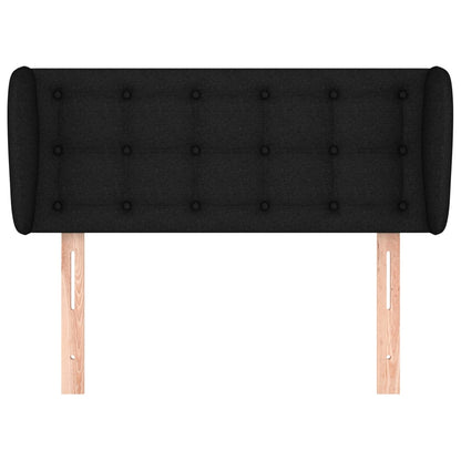 Hoofdbord met randen 103x23x78/88 cm stof zwart 103 x 23 x 78/88 cm Zwart