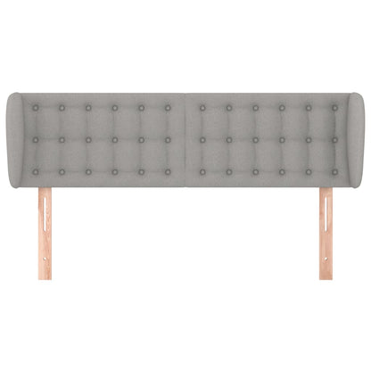 Hoofdbord Met Randen Stof 147 x 23 x 78/88 cm Lichtgrijs