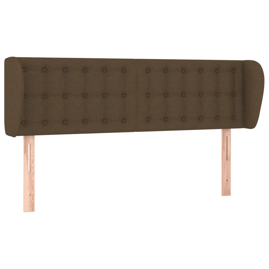 Hoofdbord met randen 147x23x78/88 cm stof donkerbruin 147 x 23 x 78/88 cm Donkerbruin