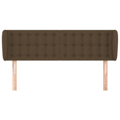 Hoofdbord met randen 147x23x78/88 cm stof donkerbruin 147 x 23 x 78/88 cm Donkerbruin