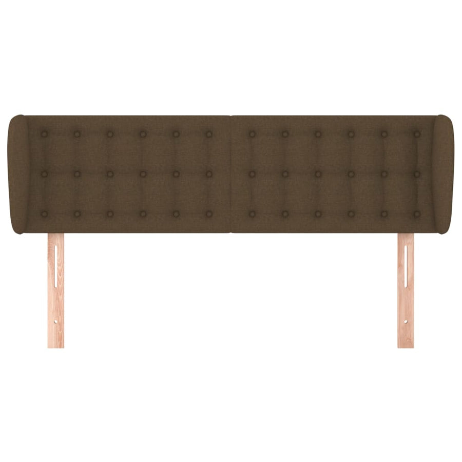 Hoofdbord met randen 147x23x78/88 cm stof donkerbruin 147 x 23 x 78/88 cm Donkerbruin