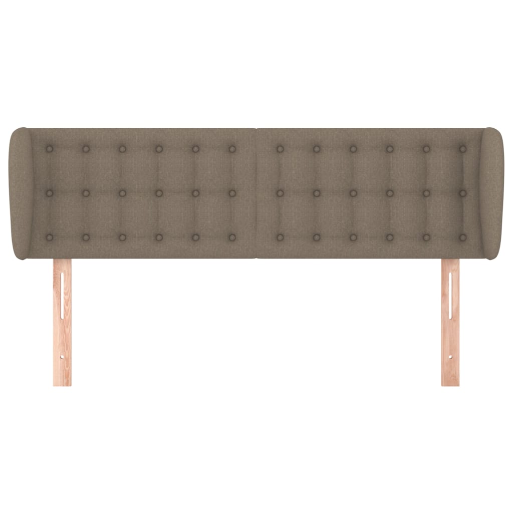 Hoofdbord met randen 147x23x78/88 cm stof taupe 147 x 23 x 78/88 cm Taupe