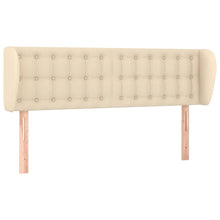 Hoofdbord Met Randen Stof Kleurig 147 x 23 x 78/88 cm Crème