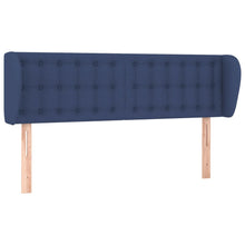 Hoofdbord Met Randen Stof 147 x 23 x 78/88 cm Blauw