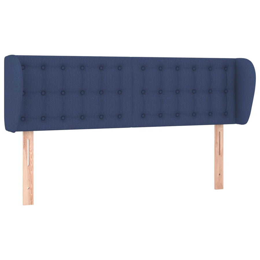 Hoofdbord Met Randen Stof 147 x 23 x 78/88 cm Blauw