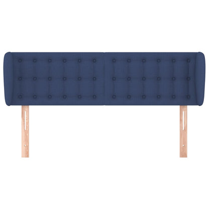 Hoofdbord Met Randen Stof 147 x 23 x 78/88 cm Blauw