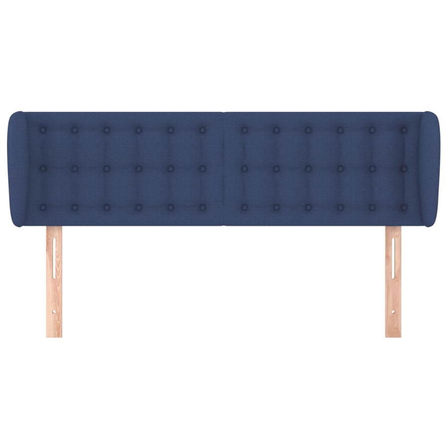 Hoofdbord Met Randen Stof 147 x 23 x 78/88 cm Blauw