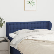 Hoofdbord stof blauw 147x23x78/88 cm