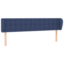 Hoofdbord Met Randen Stof 163 x 23 x 78/88 cm Blauw