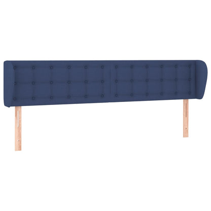 Hoofdbord Met Randen Stof 163 x 23 x 78/88 cm Blauw