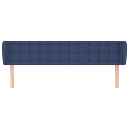 Hoofdbord Met Randen Stof 163 x 23 x 78/88 cm Blauw