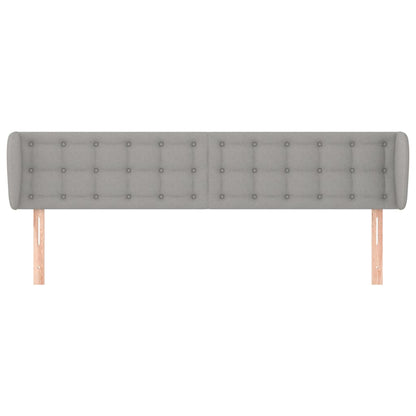 Hoofdbord Met Randen Stof 1 183 x 23 x 78/88 cm Lichtgrijs