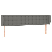 Hoofdbord Met Randen 183X23X78/88 Cm Stof Donkergrijs 183 x 23 x 78/88 cm