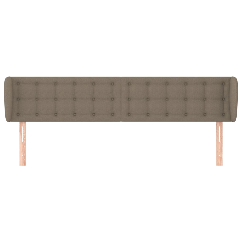 Hoofdbord Met Randen Stof 1 183 x 23 x 78/88 cm Taupe