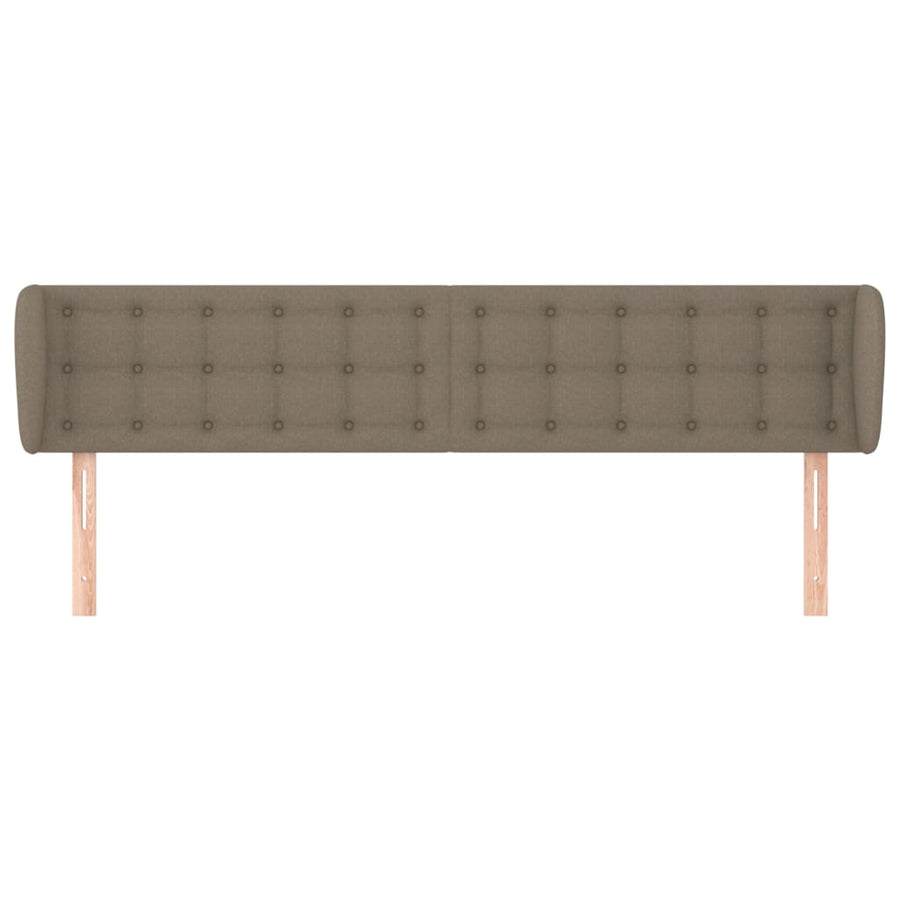 Hoofdbord Met Randen Stof 1 183 x 23 x 78/88 cm Taupe