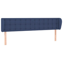 Hoofdbord met randen 183x23x78/88 cm stof blauw