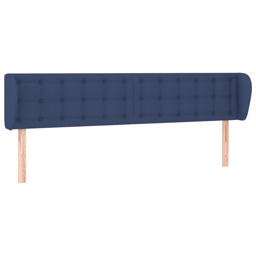 Hoofdbord met randen 183x23x78/88 cm stof blauw