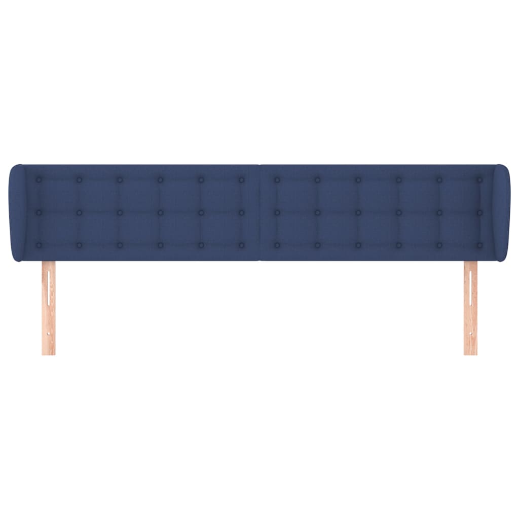 Hoofdbord met randen 183x23x78/88 cm stof blauw