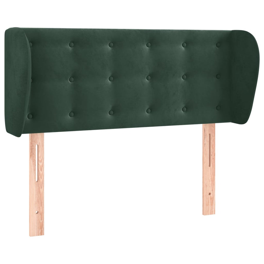 Hoofdbord Met Randen Fluweel 83 x 23 x 78/88 cm Donkergroen