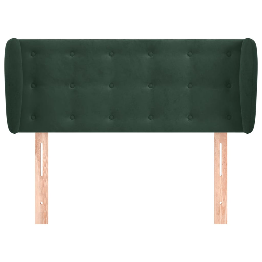 Hoofdbord Met Randen Fluweel 83 x 23 x 78/88 cm Donkergroen