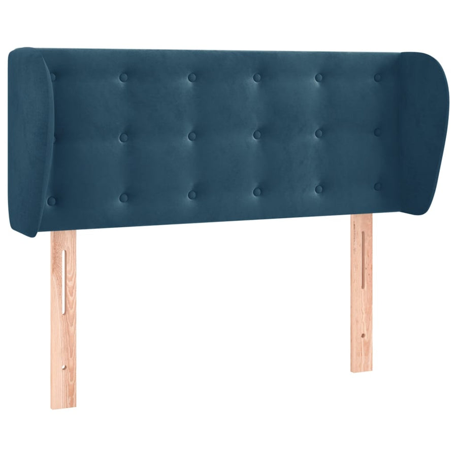 Hoofdbord Met Randen Fluweel 1 83 x 23 x 78/88 cm Donkerblauw