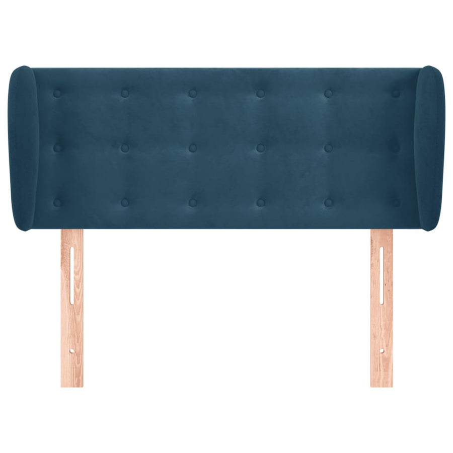 Hoofdbord Met Randen Fluweel 1 83 x 23 x 78/88 cm Donkerblauw