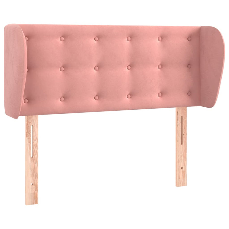 Hoofdbord Met Randen Fluweel 83 x 23 x 78/88 cm Roze