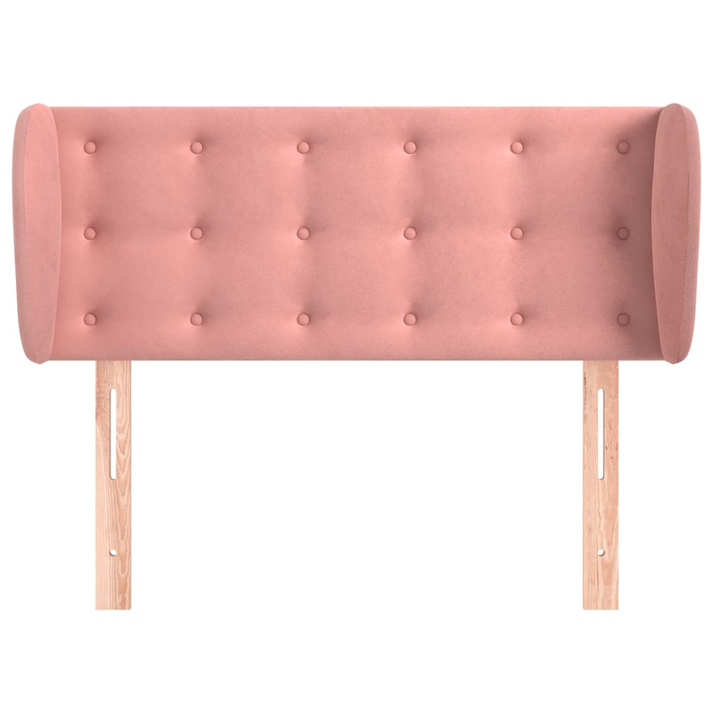 Hoofdbord Met Randen Fluweel 83 x 23 x 78/88 cm Roze