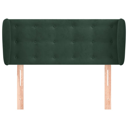 Hoofdbord Met Randen Fluweel 93 x 23 x 78/88 cm Donkergroen