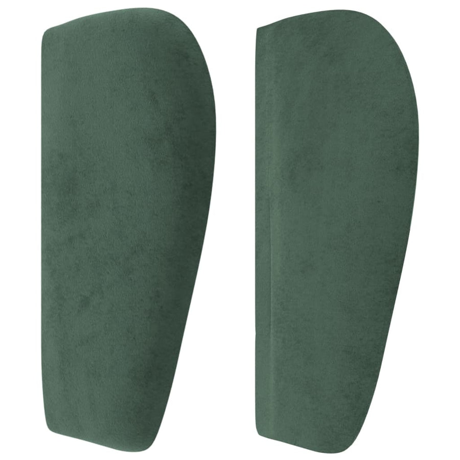 Hoofdbord Met Randen Fluweel 93 x 23 x 78/88 cm Donkergroen
