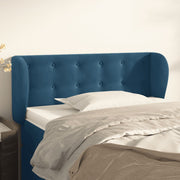 Hoofdbord 93x23x78/88 cm fluweel donkerblauw