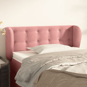 Hoofdbord fluweel roze 93x23x78/88 cm