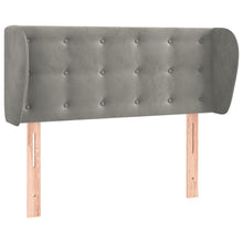 Hoofdbord Met Randen Fluweel 103 x 23 x 78/88 cm Lichtgrijs