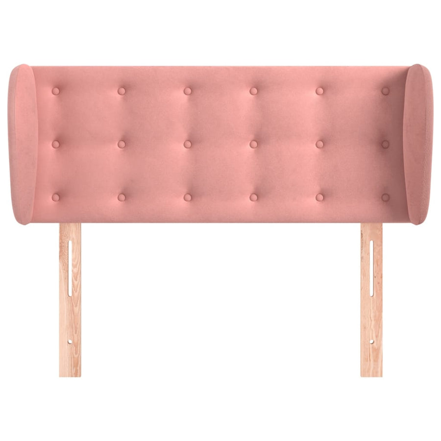 Hoofdbord Met Randen Fluweel 103 x 23 x 78/88 cm Roze