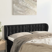 Hoofdbord 147x23x78/88 cm fluweel zwart