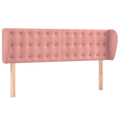Hoofdbord Met Randen Fluweel 1 147 x 23 x 78/88 cm Roze