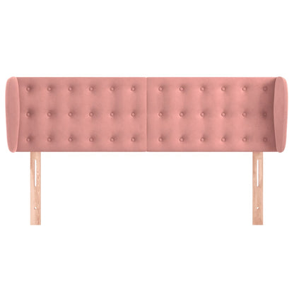 Hoofdbord Met Randen Fluweel 1 147 x 23 x 78/88 cm Roze