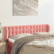 Hoofdbord 147x23x78/88 cm fluweel roze