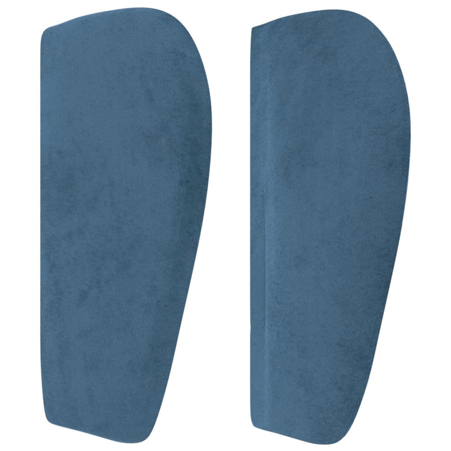 Hoofdbord Met Randen Fluweel 1 163 x 23 x 78/88 cm Donkerblauw