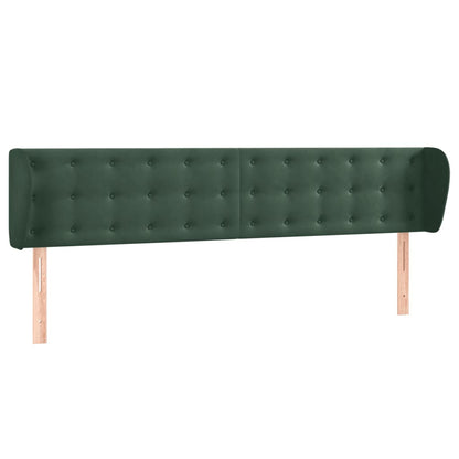 Hoofdbord Met Randen Fluweel 183 x 23 x 78/88 cm Donkergroen