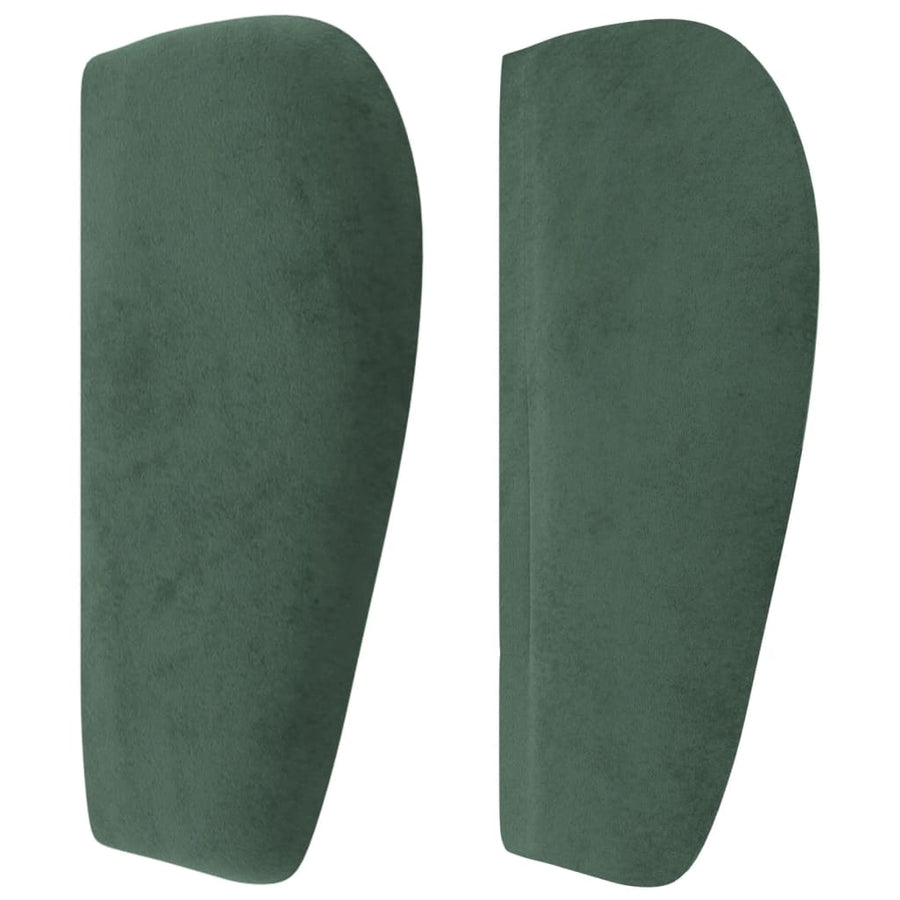 Hoofdbord Met Randen Fluweel 183 x 23 x 78/88 cm Donkergroen