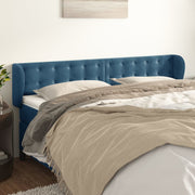 Hoofdbord 183x23x78/88 cm fluweel donkerblauw