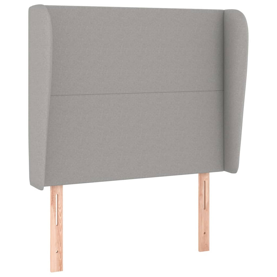 Hoofdbord Met Randen Stof 83 x 23 x 118/128 cm Lichtgrijs