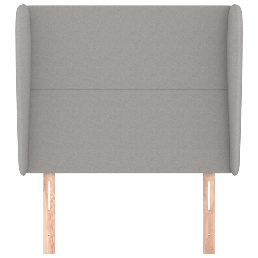 Hoofdbord Met Randen Stof 83 x 23 x 118/128 cm Lichtgrijs