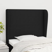 Hoofdbord 83x23x118/128 cm stof zwart