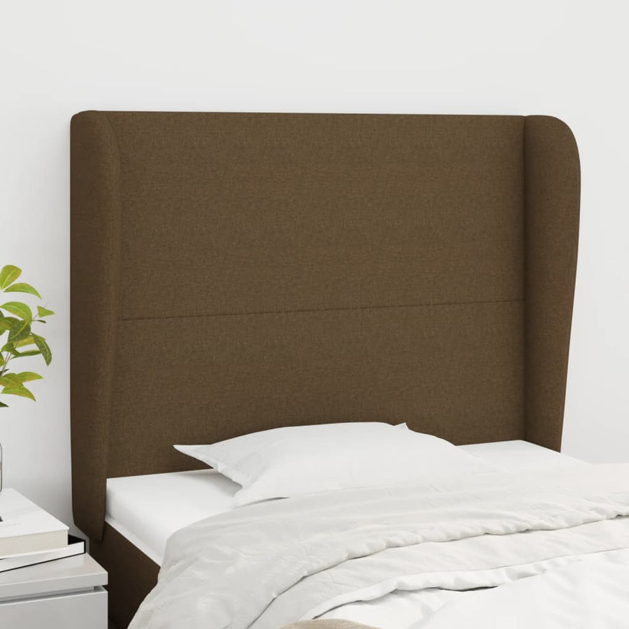 Hoofdbord Met Randen 147X23X118/128 Cm Stof Groen