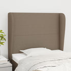 Hoofdbord Met Randen Stof 83 x 23 x 118/128 cm Taupe