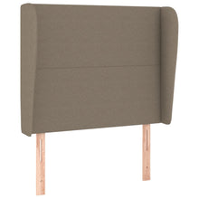 Hoofdbord met randen 93x23x118/128 cm stof taupe 93 x 23 x 118/128 cm Taupe