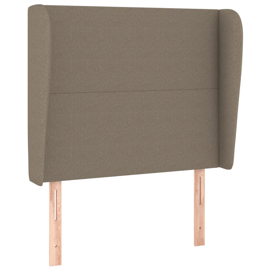 Hoofdbord met randen 93x23x118/128 cm stof taupe 93 x 23 x 118/128 cm Taupe